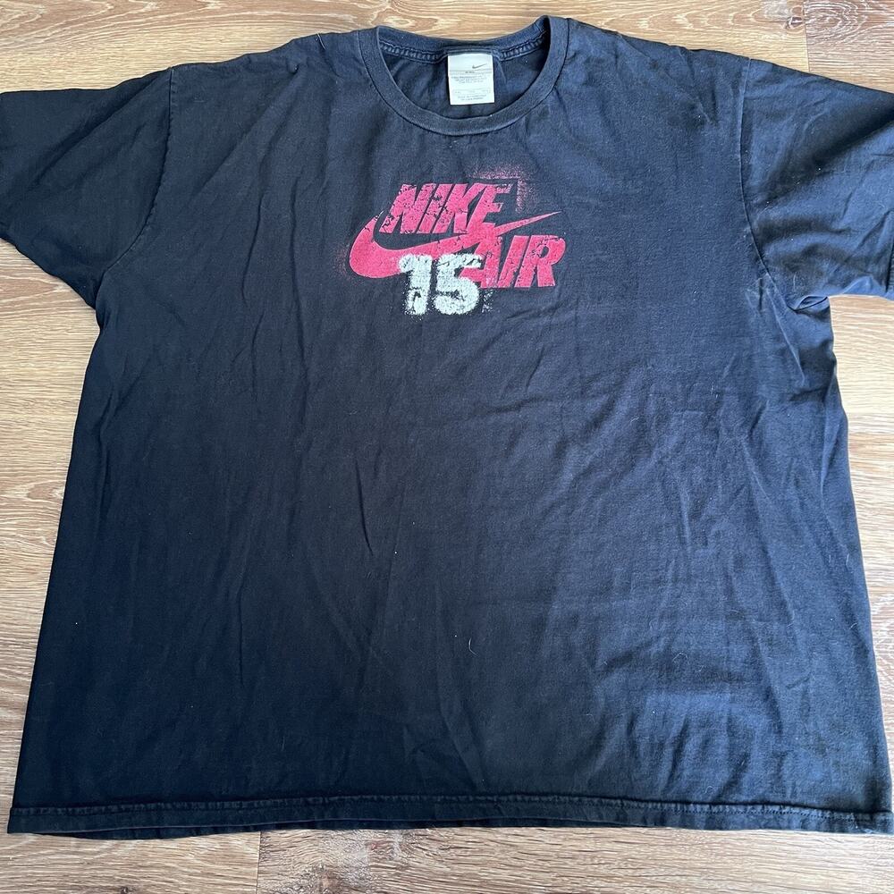 VTG 90s Nike Air 15 Gray Tag T Shirt Gray Mens XXL 2XL USA Fabric Short Sleeve